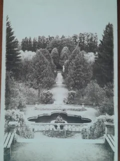 Carte postala, Parcul sanatoriului Brukenthal, perioada interbelica