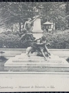 Carte Postala, Paris, Le Luxembourg, Monument de Delacroix, 1922
