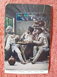 Carte postala, pastori romani, 1917
