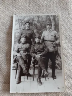CARTE POSTALA, PERIOADA INTERBELICA, 4 SOLDATI, NECIRCULATA