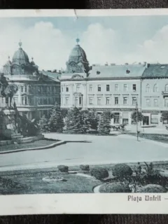 Carte postala, Piata Unirii din Cluj, 1929