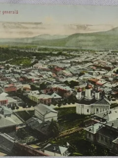 Carte postala, Piatra Neamt, vedere generala, perioada interbelica