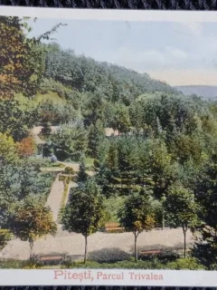 Carte postala, Pitesti, Parcul Trivale, perioada interbelica