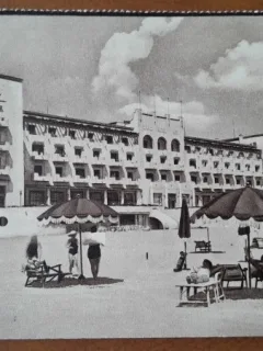 Carte postala, Plaja Marelui Hotel Rex Mamaia, perioada interbelica