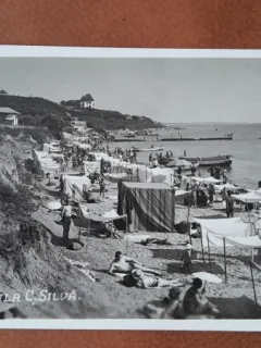 Carte postala, Plaja Movila C.Silva, perioada interbelica