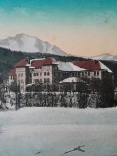 Carte postala, Predeal, scoala normala, 1929