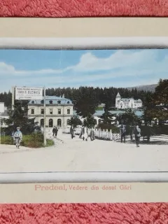 Carte postala, Predeal vedere din spatele garii, 1911