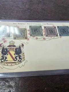 Carte Postala Primele timbre poștale din Baden