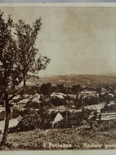 Carte postala, Pucioasa, vedere generala, 1950