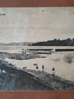Carte postala, Ramnic-Valcea, Podul de peste Olt, 1922