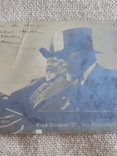 CARTE POSTALA, REGELE EDWARD VII SI TRESEDINTELE LOUBET, PERIOADA INTERBELICA, CIRCULATA