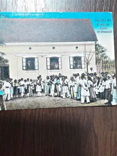 Carte postala reprezentand hora taraneasca, perioada interbelica, necirculata