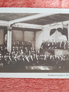Carte postala, reproducere dupa tabloul Constituanta 10 mai 1866/Th. Aman