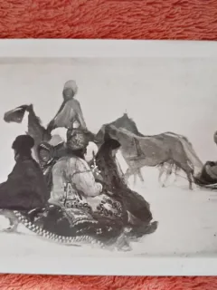 Carte postala, reproducere dupa tabloul Nunta in Moldova/Artur Verona, perioada interbelica