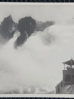 Carte postala, Rheinfall von Fischetz aus, perioada interbelica