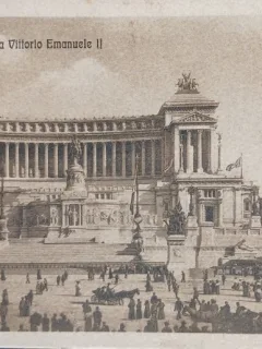 Carte postala, Roma, Monumento a Vittorio Emanuele II, perioada interbelica