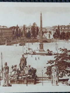 Carte Postala, Roma, Piazza del Popolo, perioada interbelica