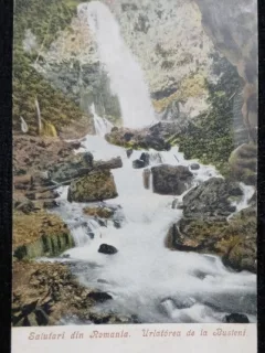 Carte Postala, Romania, Cascada Urlatoarea de la Busteni, perioada interbelica