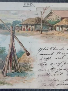 Carte postala, Romania imagini rurale, 1900