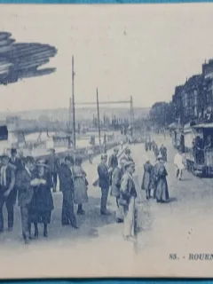 Carte Postala, Rouen, Le Quai de Paris, perioada interbelica