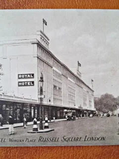 Carte postala Royal Hotel, Londra, 1938, necirculata