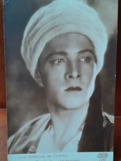 Carte postala, Rudolph Valentino, actor american de film mut, de origine italiană, 1895-1926