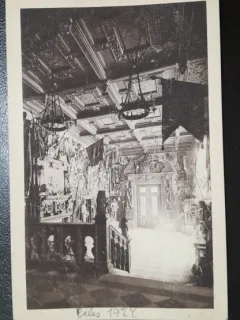 Carte postala, Sala de arme, Castel Peles, Sinaia 1924