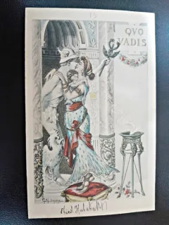 Carte postala, sarutpatimas, inceput de secol XX