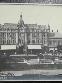 Carte postala, Satu Mare, piata Bratianu, 1929