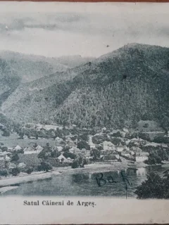 Carte postala, Satul Caineni de Arges, perioada interbelica