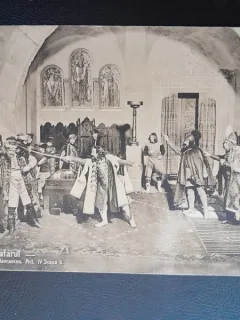 Carte postala, scena din piesa Luceafarul, inceput de secol XX