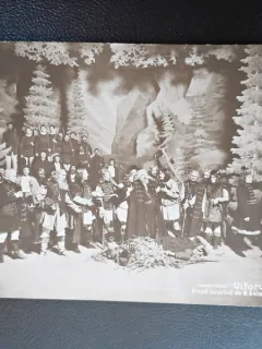 Carte postala, scena din piesa Viforul actul III inceput de secol XX