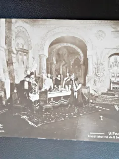 Carte postala, scena din piesa Viforul, inceput de secol XX