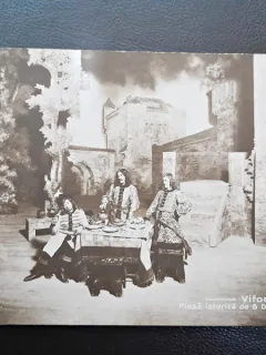Carte postala, scena din piesa Viforul, inceput de secol XX