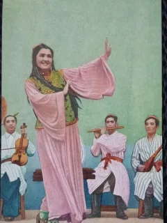 Carte Postala, Scena dintr-un spectacol in cinstea lui Mao Zedong, China, 1952