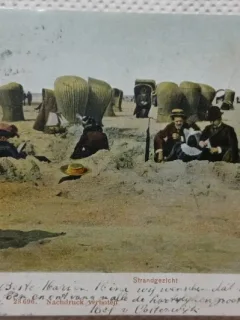 Carte postala, Scheveningen, la plaja, 1904