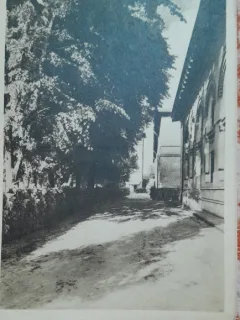 Carte postala, Scoala Centrala de Fete din Bucuresti. Fatada dinspre gradina mare, perioada interbelica