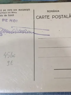 Carte postala - Scoala centrala de fete din Bucuresti: Sala de fizica