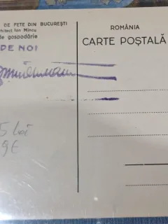 Carte postala - Scoala centrala de fete din Bucuresti: Sala de gospodarie