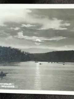Carte postala, Sibiu Lacul Dumbravei, perioada interbelica