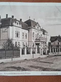 Carte postala, Sibiu, Palatul corpului de comanda, 1919