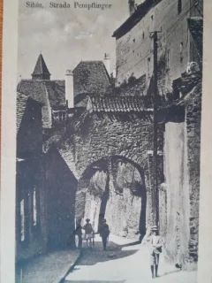 Carte postala, Sibiu, strada Pempflingergasse, 1946