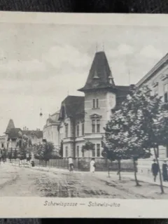 Carte postala, Sibiu strada Schewis, 1918