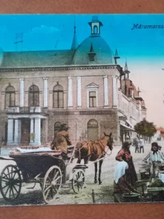 Carte postala, Sighetu Marmatiei piata, 1915