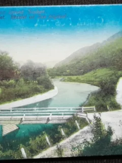 Carte postala, Sighetul Marmatiei, raul Iza langa Sighet, 1926