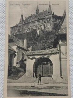 Carte postala, Sighisoara, Casa Judeteana, 1915
