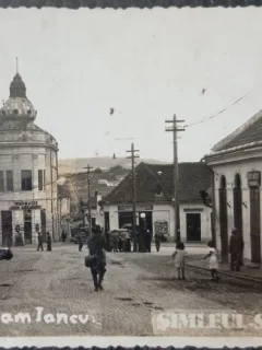 Carte postala, Simleul Silvaniei, Piata Avram Iancu, perioada interbelica
