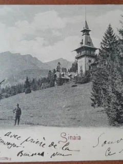 Carte postala, Sinaia Castelul Peles, 1900