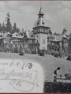 Carte postala, Sinaia Castelul Peles, 1903