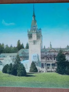 Carte postala, Sinaia, Castelul Peles, 1928